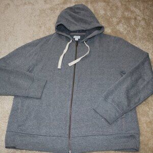 J. Crew Heather Gray Full-Zip Hoodie